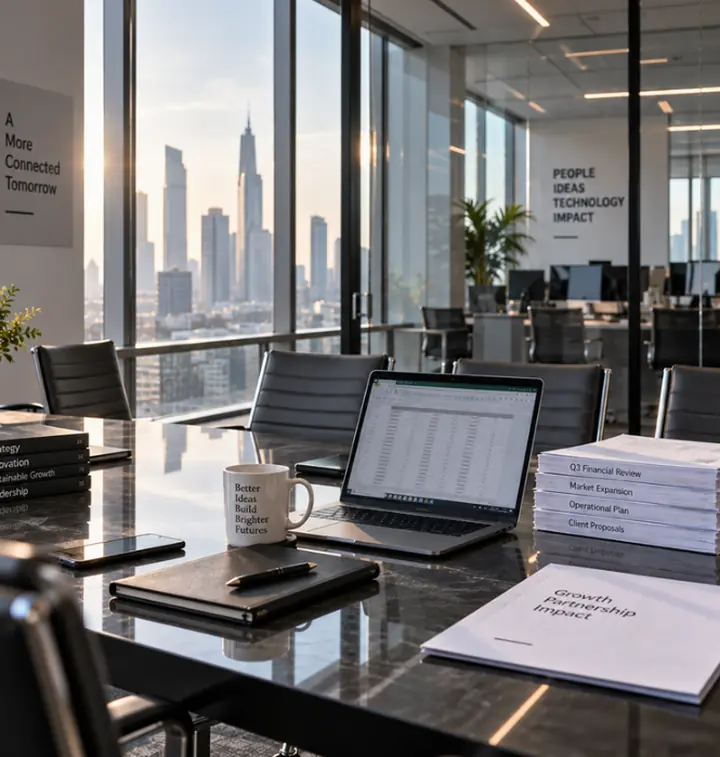 Modern office workspace