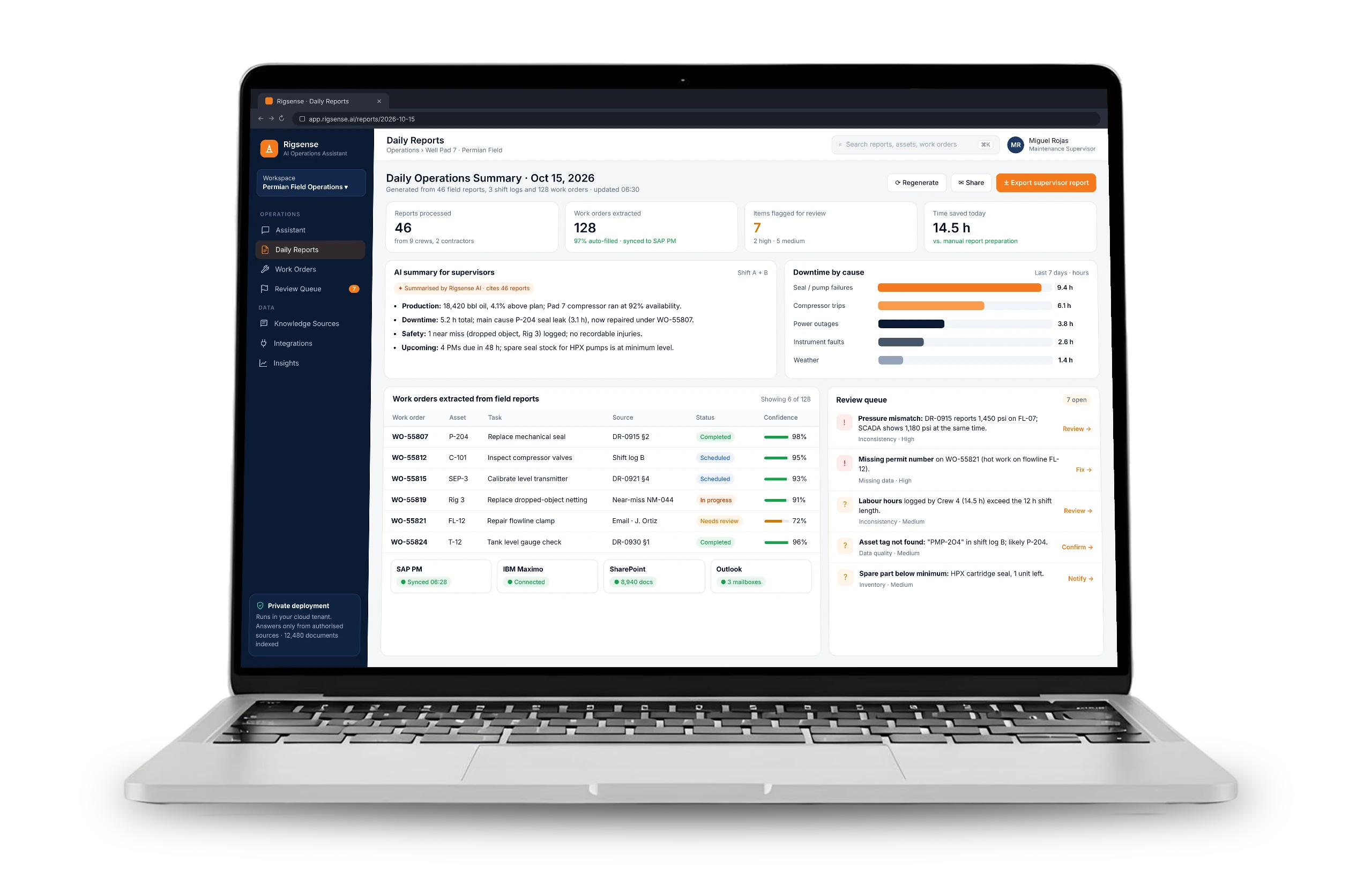 Rigsense AI Operations Assistant for oil and gas